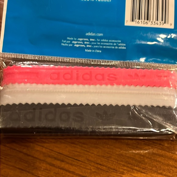 Adidas Baller ID Bands Be True Be Real Wristbands 3 Stripe vintage new Adult - Picture 3 of 4